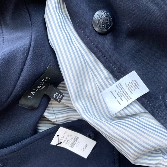 Talbots Blazer Jacket Navy Ponte Plus 2021 (20W) NWT - Picture 6 of 8